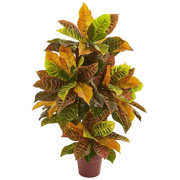 Nearly Naturals 39 in. Croton Artificial Plant 8313